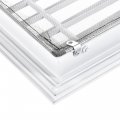 Uxcell Ventilation Grille Rectangle Shape Aluminum Alloy Louvered Air Vent 250x250mm Lxw White With Wire Mesh For 200x200mm