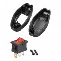 Uxcell Inline Cord Switch Ac250v 6a 125v 10a On-off Control Feed-through Red Led Rocker For Bedroom Table Lamp Desk Light 5pcs