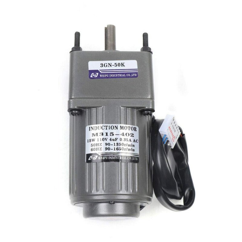 Ac 110v 15w Electric Single-phase Motor Gear Speed Controller 0-27rpm Variable Adjustable Governor Geared High Torque Reducer