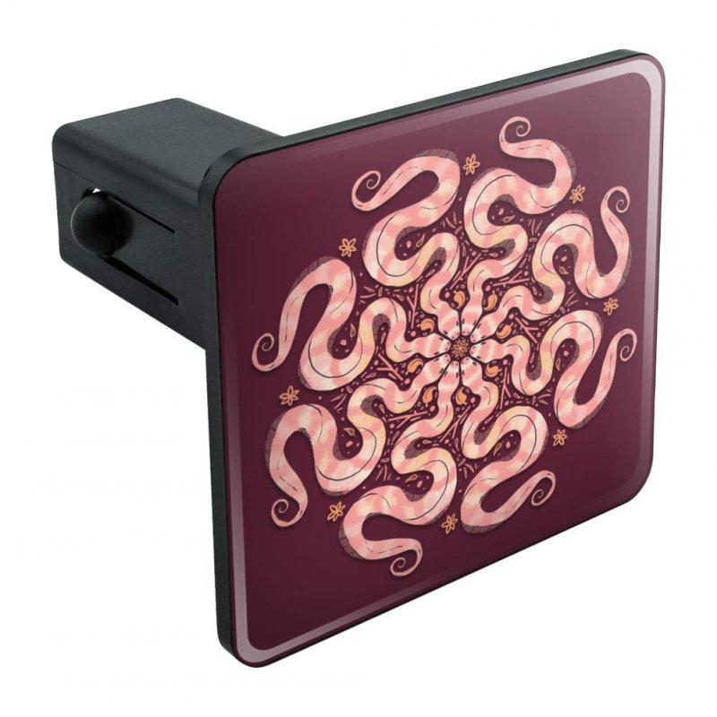 Circle Of Snakes Forming A Flower Tow Trailer Hitch Cover Plug Insert