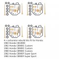 Labwork 4-pack Carburetor Carb Repair Kits Replacement For Honda Cb900c Cb1000c Cb900f 1980-1983