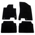 Ikon Motorsports Nylon Car Floor Mats Compatible Witha 2020-2023 Hyundai Sonata 2021-2023 Kia K5 A Oe Style Black Driver 