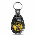 Ipick Image For Dodge Super Bee In Yellow Led Printed On Real Black Forged Style Carbon Fiber Tear-drop Shape Key Chain