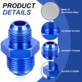 10an-12an Male Fuel Fitting Fit 5 8 1-1 16 Hole 1 97 Length Aluminum Straight Union Coupler Connector Hose Adapter For