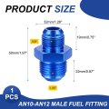 10an-12an Male Fuel Fitting Fit 5 8 1-1 16 Hole 1 97 Length Aluminum Straight Union Coupler Connector Hose Adapter For