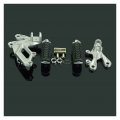 Gfqh Motorcycle Crankset Footrest Black And Silver For Kawasaki Zzr1400 Zx14r 2006 2007 2008 2009 2010 2011 2012 2013 2014 