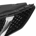 Ni1200289 Factory Style Front Bumper Grill Grille Assembly With Camer Hole And Moulding Compatible Nissan Qashqai Sport 2017