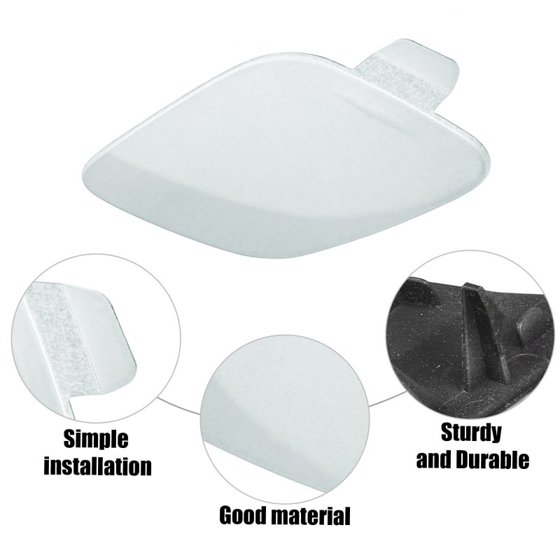 Acropix Silver Tone Car Front Right Bumper Tow Hook Eye Cap Cover Replacement Fit For Volvo S60 2011-2013 No 39802519 Pack Of 1