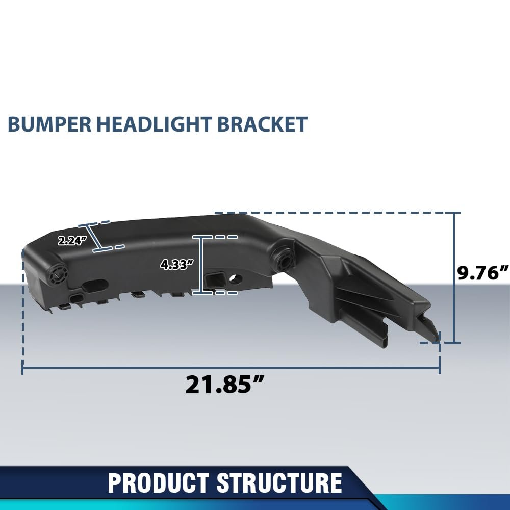 Front Bumper Bracket Headlight Support Pair For Jeep Grand Cherokee 3 6l 5 7l 2014 2018 Black Part 68223469aa 68223470aa