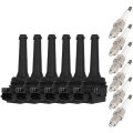 4-pins Ignition Coils And Spark Plugs 2003006 For Volvo V70 2 5l L5 2003-20 Xc70 2 Uf341 6 With 6 Iridium Plugnition Coils And 