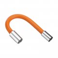 Uxcell Foaming Extension Tube Faucet Lengthen Extender Sink Drain Bathroom Flexible Water Hose Adapter Orange 20cm