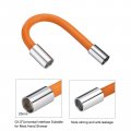 Uxcell Foaming Extension Tube Faucet Lengthen Extender Sink Drain Bathroom Flexible Water Hose Adapter Orange 20cm