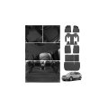 Traverse Floor Mats Car For Chevy 2009-2017 All Weather Full Set Cargo Liner With Backrest Mat Accessories Heavy Duty 