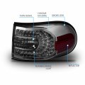 Amerilite Light Smoke Led Tail Lights For Toyota Fj Cruiser Passenger And Driver Side