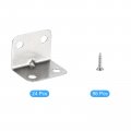 Uxcell 12pcs L Shape Corner Brace 1 X1 26 90 Degree Right Angle Bracket With Screws For Shelf Cabinet Home Furniture Silver