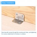 Uxcell 12pcs L Shape Corner Brace 1 X1 26 90 Degree Right Angle Bracket With Screws For Shelf Cabinet Home Furniture Silver