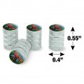 Scarlet Macaw Jungle Valve Stem Caps For Tire Rim Wheel Aluminum