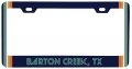 Barton Creek Texas Car Metal License Plate Frame Retro Design 