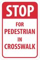 Nmc Tm167k Traffic Sign Legend Stop For Pedestrian In Crosswalk 12 Length X 18 Height High Intensity Prismatic Reflective 