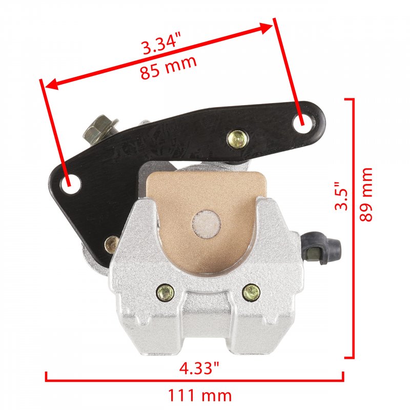 Caltric Front And Rear Brake Discs With Calipers For Yamaha Warrior 350 Yfm350x 1989
