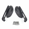 Httmt Mt433- Motorcycle Cnc Gridding Black Rear View Integrated Side Mirrors Compatible With 8mm 10mm Screw Bolt Yamaha Fz1 Fz6