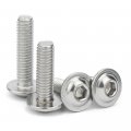 Ss304 Stainless Steel Furniture Connector Bolts Hex Flat Head Allen Screws 500 M3 X 14mm