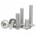 Ss304 Stainless Steel Furniture Connector Bolts Hex Flat Head Allen Screws 500 M3 X 14mm