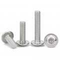 Ss304 Stainless Steel Furniture Connector Bolts Hex Flat Head Allen Screws 500 M3 X 14mm