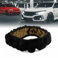 Uxcell Black Soft Plush Elastic Auto Car Steering Wheel Protector Winter Warm Cover Universal