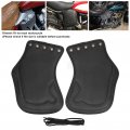 Qiilu Heat Shield Deflector 2pcs Motorcycle Pu Side Saddle Heatshield Engine Heating Insulation Cushion Guard
