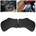 Qiilu Heat Shield Deflector 2pcs Motorcycle Pu Side Saddle Heatshield Engine Heating Insulation Cushion Guard