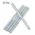 Uxcell M6x35mm Hanger Bolts Double Head Dowel Screw For Wood Furniture 10pcs