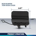 Rear Bumper Tow Hook Cover For Benz C 300 350e 400 450 43 63 2015 2020 2058850256 Black Polypropylene