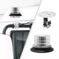Pro Led 2472a Amber Beacon Clear Lens Quad Flash Screw Mount Aluminum Mirror Bracket Kit 10-30 Vdc 