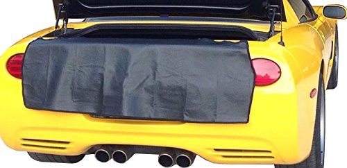 Corvette Rear Bumper Apron Bib Padded Heavyweight Black Vinyl With Silver C5 Logo Official Gm Licensed Protection For 1997 To