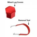 Uxcell 20pcs Red 21mm Car Wheel Lug Nut Cap Tyre Hub Screw Bolt Dust Cover Protector Plastic Universal Replacement