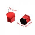 Uxcell 20pcs Red 21mm Car Wheel Lug Nut Cap Tyre Hub Screw Bolt Dust Cover Protector Plastic Universal Replacement