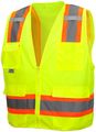 Pyramex Rvz2410l Lumen X Class 2 Surveyor S Safety Vest With 8 Pockets Large Hi-vis Lime 