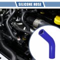 X Autohaux 1 Pcs 28mm 10 Id 102mm 4 02 Length 45 Degrees Blue Car Silicone Hose Coolant Universal