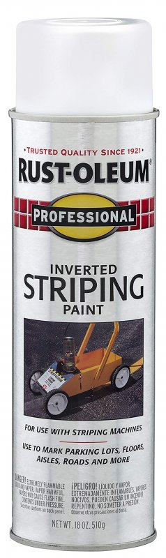Rust-oleum Professional Stripe Inverted Striping Spray Paint White 18-ounce