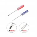Uxcell Ph00 Phillips 3mm Slotted Magnetic Screwdriver Set Of 2 Pieces 3 Inch Round Shaft Blue Red Crystal Handle