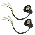 Caltric 2x Headlight Socket Cord Compatible With Yamaha 2gu-84340-10-00