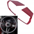 Fydun Steering Wheel Trim 2 Pcs Abs Sequins Car Cover Sticker For Mazda 3 Axela 2020 Red