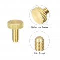 Uxcell Knurled Thumb Screws M5x12mm Flat Brass Bolts Grip Knobs Fasteners For Home Electronic Machine 5pcs