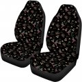 Foruidea Car Seat Cover Full Set Hummingbird Flowr Covers For Auto Seats Protector Front And Rear Bench Fit Most Cars Suv Sedan