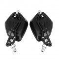 Qiilu Motorcycle Rear View Mirror 1 Pair Of 8mm 10mm Universal Scooter Aluminum Flame Pattern Side Mirrors Black