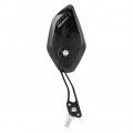 Qiilu Motorcycle Rear View Mirror 1 Pair Of 8mm 10mm Universal Scooter Aluminum Flame Pattern Side Mirrors Black