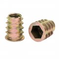 Uxcell M10x20mm Interface Hex Socket Threaded Insert Nuts 15pcs For Wood Furniture