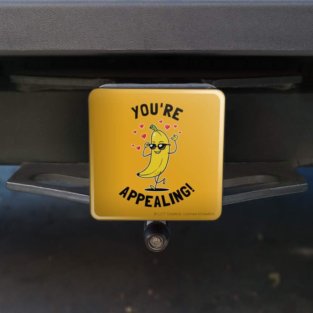 You Re Appealing Banana Funny Humor Tow Trailer Hitch Cover Plug Insert For 1 25 In Receivers Black Abs Plastic With Uv