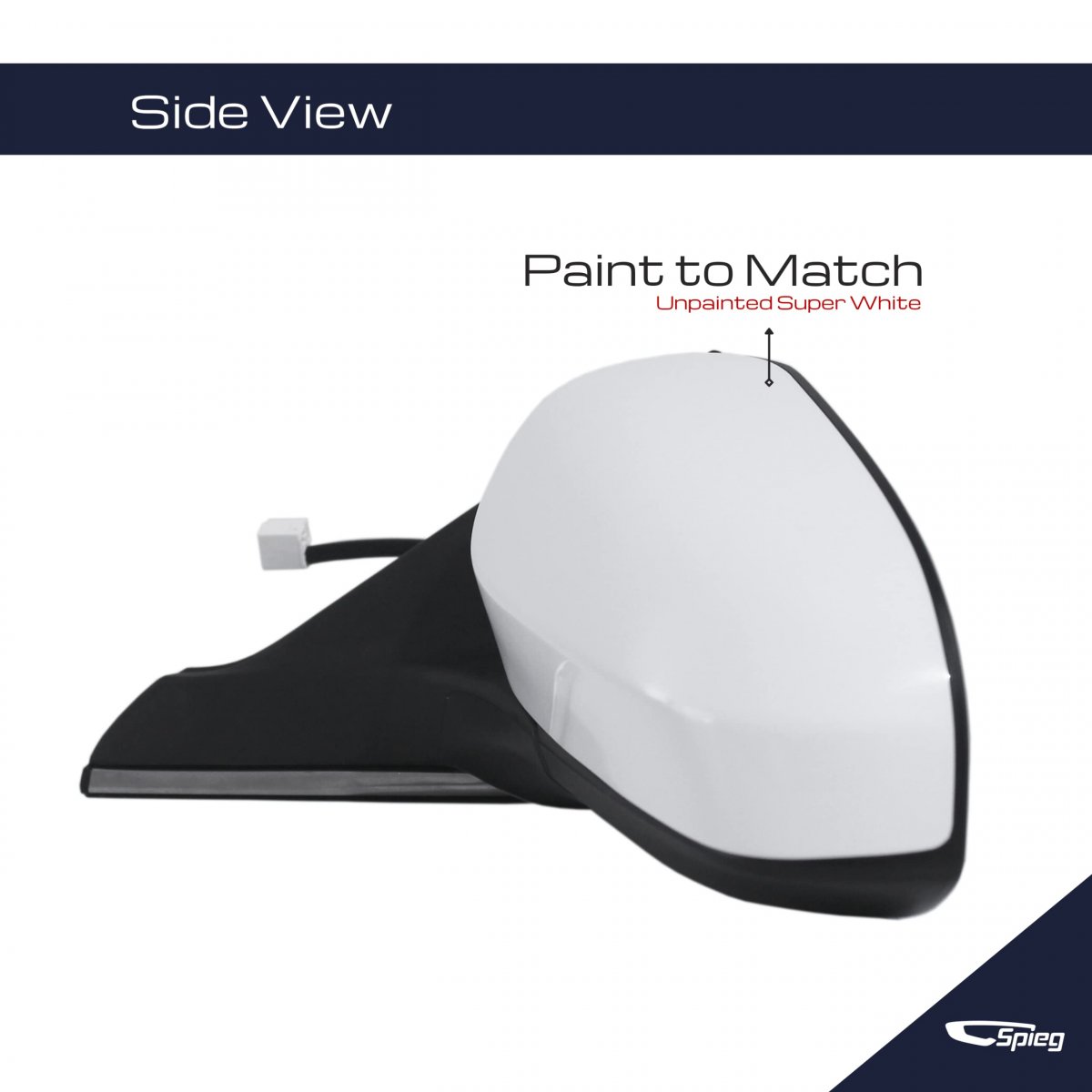 Spieg Driver Side Mirror Replacement For Toyota Camry 2015-2017 Power Heated Paint To Match White 5pin Left